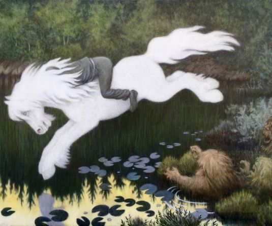 Study of "Gutt på hvit hest", Theodor Kittelsen